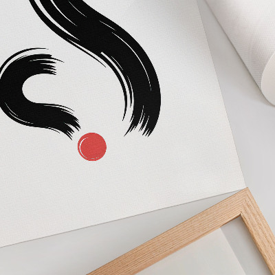 Poster na stenu Minimalistické kontrasty, dynamika, červený akcent