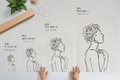 Minimalistický obraz ženskej siluety plagát do obývačky