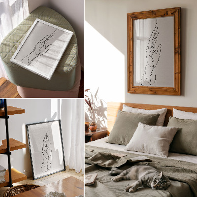 Plagát do obývačky Minimalistická ručná línia elegancia modernosť
