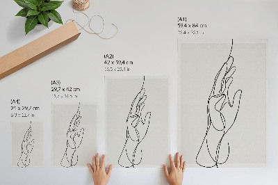 Plagát do obývačky Minimalistická ručná línia elegancia modernosť
