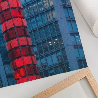 Plagát do obývačky moderná architektúra s mestskou atmosférou a pocitom priestrannosti