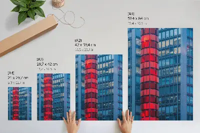 Plagát do obývačky moderná architektúra s mestskou atmosférou a pocitom priestrannosti