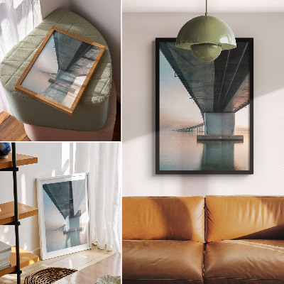 Plagát Most cez vodu minimalistická elegancia modernosť