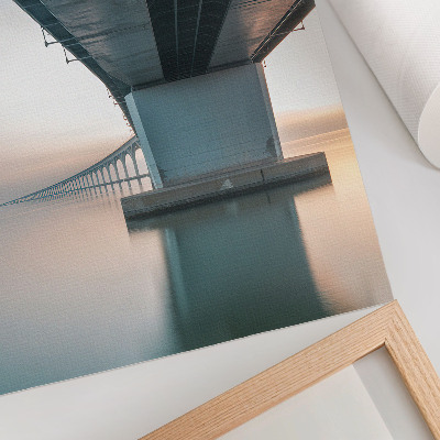 Plagát Most cez vodu minimalistická elegancia modernosť