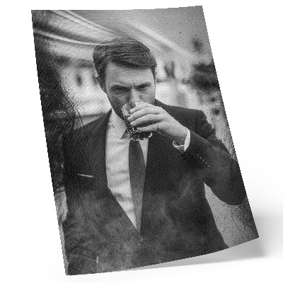 Poster na stenu Čiernobiely portrét plný elegancie