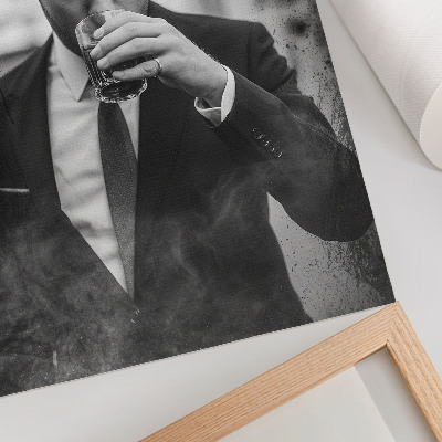 Poster na stenu Čiernobiely portrét plný elegancie