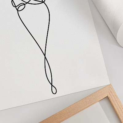Plagát do obývačky Minimalistický dizajn pre páry so srdcovou líniou
