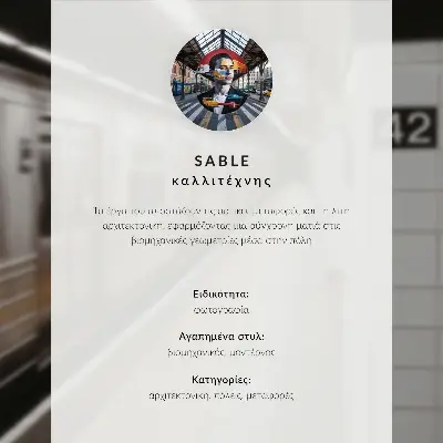Plagát moderný vlak na moste s mačkou v nebesky modrej farbe