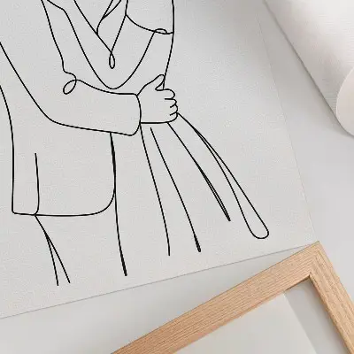 Plagát štíhle postavy s dokonalými líniami bez detailov
