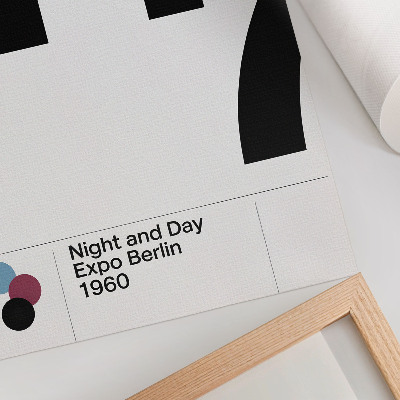 Poster na stenu Minimalistický dizajn s veľkými čiernobielymi číslami