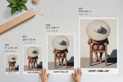 Plagát Minimalistický dizajn klobúka pre relaxačnú atmosféru