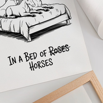 Poster na stenu Čiernobiely ilustratívny humorný text o zvieratách