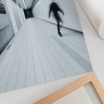 Poster na stenu Moderná chodba v bielych a sivých odtieňoch