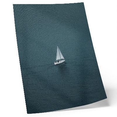 Poster na stenu Jachta na pokojnom mori, minimalistická kompozícia