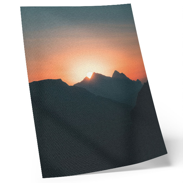 Poster na stenu Západ slnka v horách, mágia pokoja