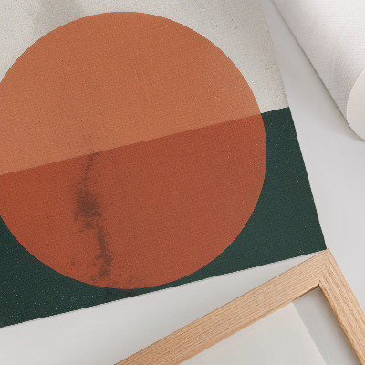 Plagát do obývačky Vtáky za letu oranžový kruh minimalistický