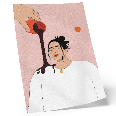 Plagát Minimalistická postava pod tmavým potokom