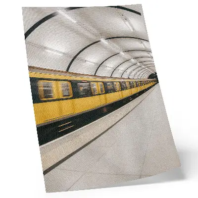 Plagát do obývačky moderné metro s hladkými a dynamickými linkami