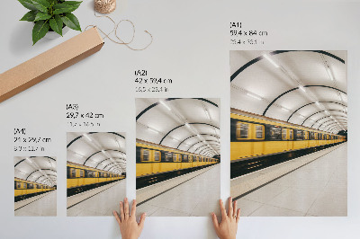 Plagát do obývačky Moderné metro, hladké linky, dynamické