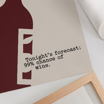 Poster na stenu Minimalistická grafika v bordových tónoch