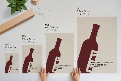 Poster na stenu Minimalistická grafika v bordových tónoch