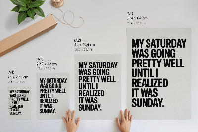 Plagát Vysokokontrastná typografia, humorné posolstvo
