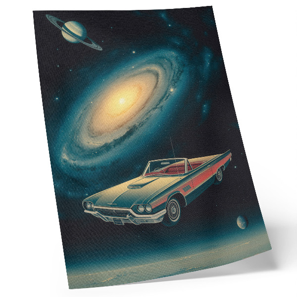 Plagát Auto vo vesmíre je fantastická kombinácia