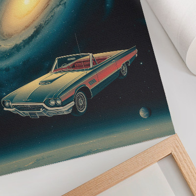 Plagát Auto vo vesmíre je fantastická kombinácia