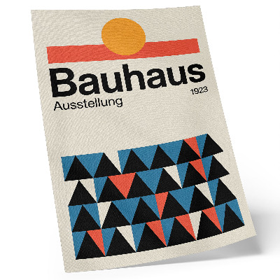 Plagát Grafika v štýle Bauhaus s oranžovým akcentom