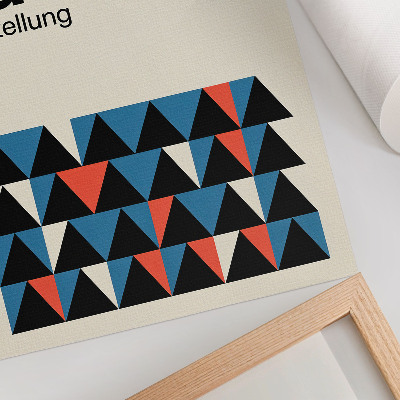 Plagát Grafika v štýle Bauhaus s oranžovým akcentom