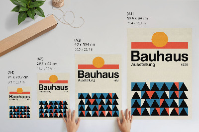 Plagát Grafika v štýle Bauhaus s oranžovým akcentom