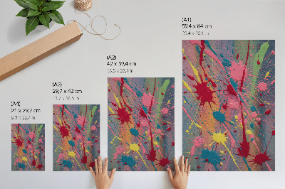 Poster na stenu Škvrny vo farbách žltá ružová tyrkysová