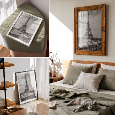Plagát do obývačky Elegantná sivá moderná perspektíva Eiffelovej veže