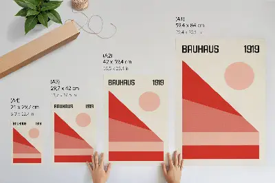 Plagát do obývačky geometrická kompozícia v štýle moderného minimalizmu