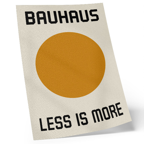 Plagát Minimalistický kruh Bauhaus krémové pozadie