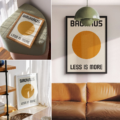 Plagát Minimalistický kruh Bauhaus krémové pozadie