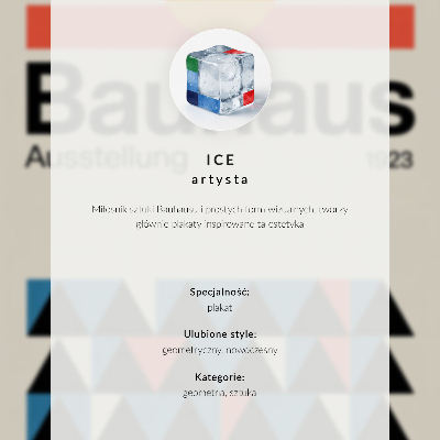 Plagát Minimalistický kruh Bauhaus krémové pozadie