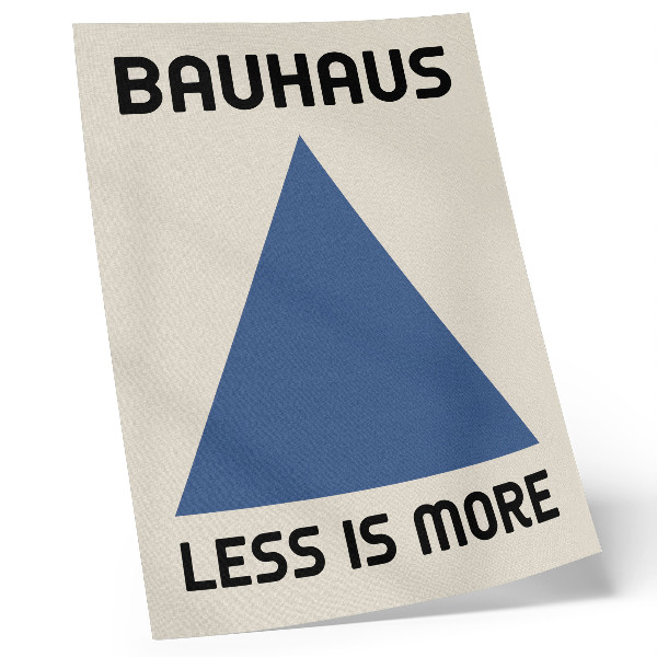 Plagát do obývačky Štýl Bauhaus sa vyznačuje geometrickou jednoduchosťou.