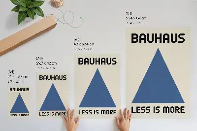 Plagát v štýle Bauhaus s geometrickým motívom do obývačky