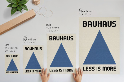 Plagát do obývačky Štýl Bauhaus sa vyznačuje geometrickou jednoduchosťou.