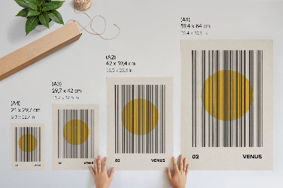 Plagát Kontrastné čiary žltého kruhu op art