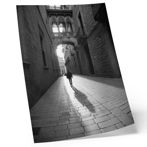 Plagát do obývačky Čiernobiela fotografia ulice s architektúrou