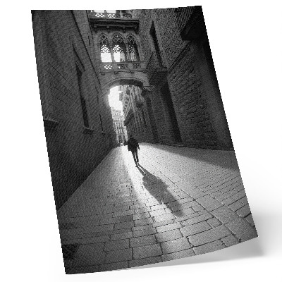 Plagát do obývačky Čiernobiela fotografia ulice s architektúrou