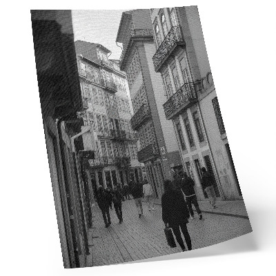 Poster na stenu Ulica čiernobiela architektúra ľudí