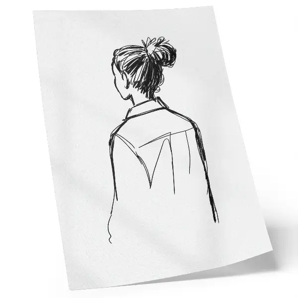 Plagát minimalistická silueta s čiernobielym kontrastom