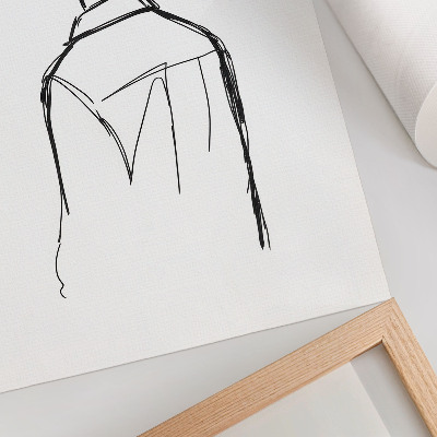 Plagát Minimalistická silueta, čiernobiely kontrast