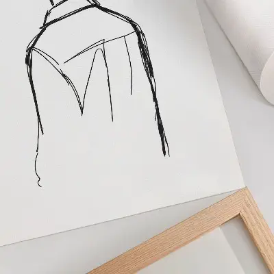 Plagát minimalistická silueta s čiernobielym kontrastom
