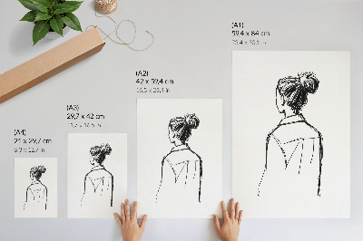 Plagát Minimalistická silueta, čiernobiely kontrast