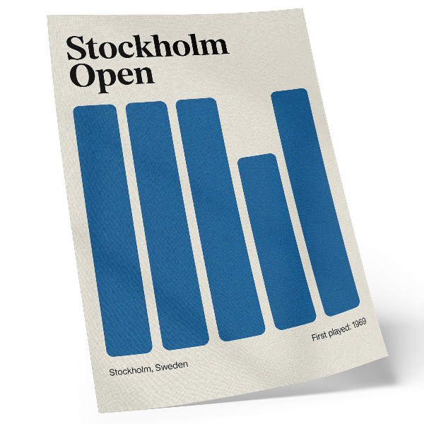 Poster na stenu Minimalistická grafika s modrými obdĺžnikmi
