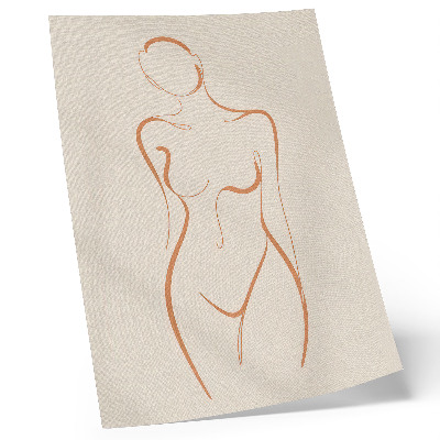 Plagát do obývačky Minimalistická žena obrys zloženia elegancia